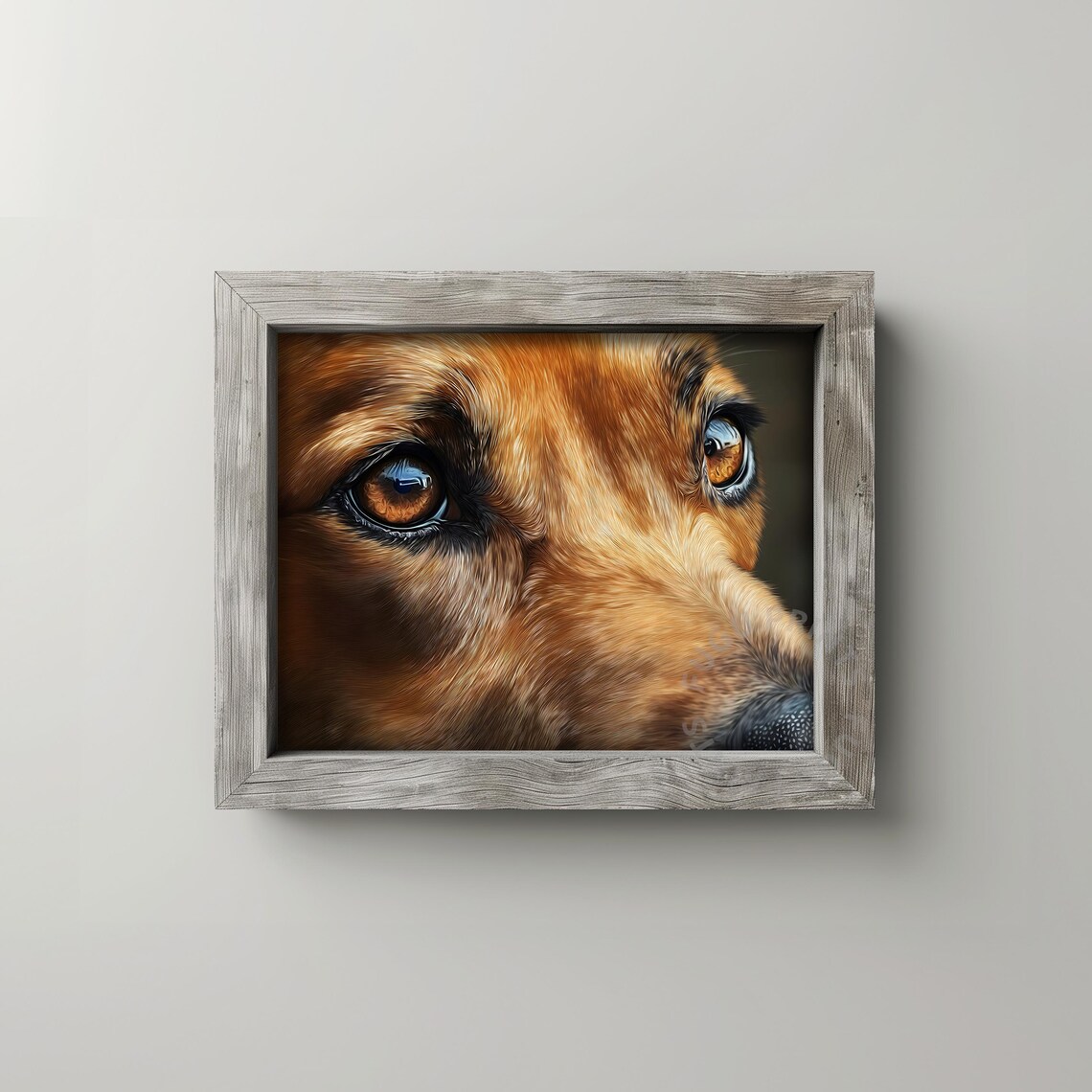 Hyperrealistic Dog Eyes Pet Portrait Art Print - Image 2