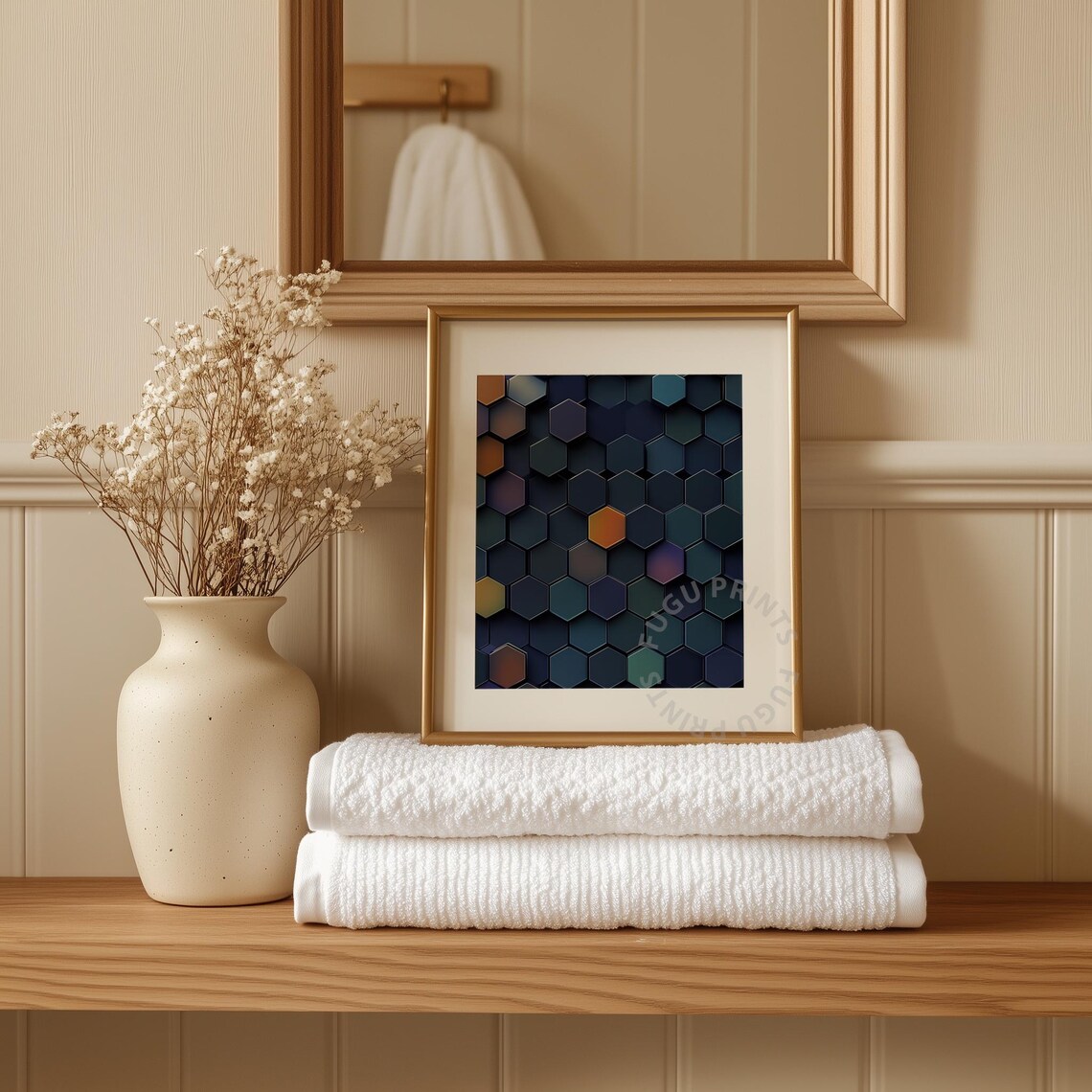 Hexagon Geometric Wall Art, Modern Decor - Image 3