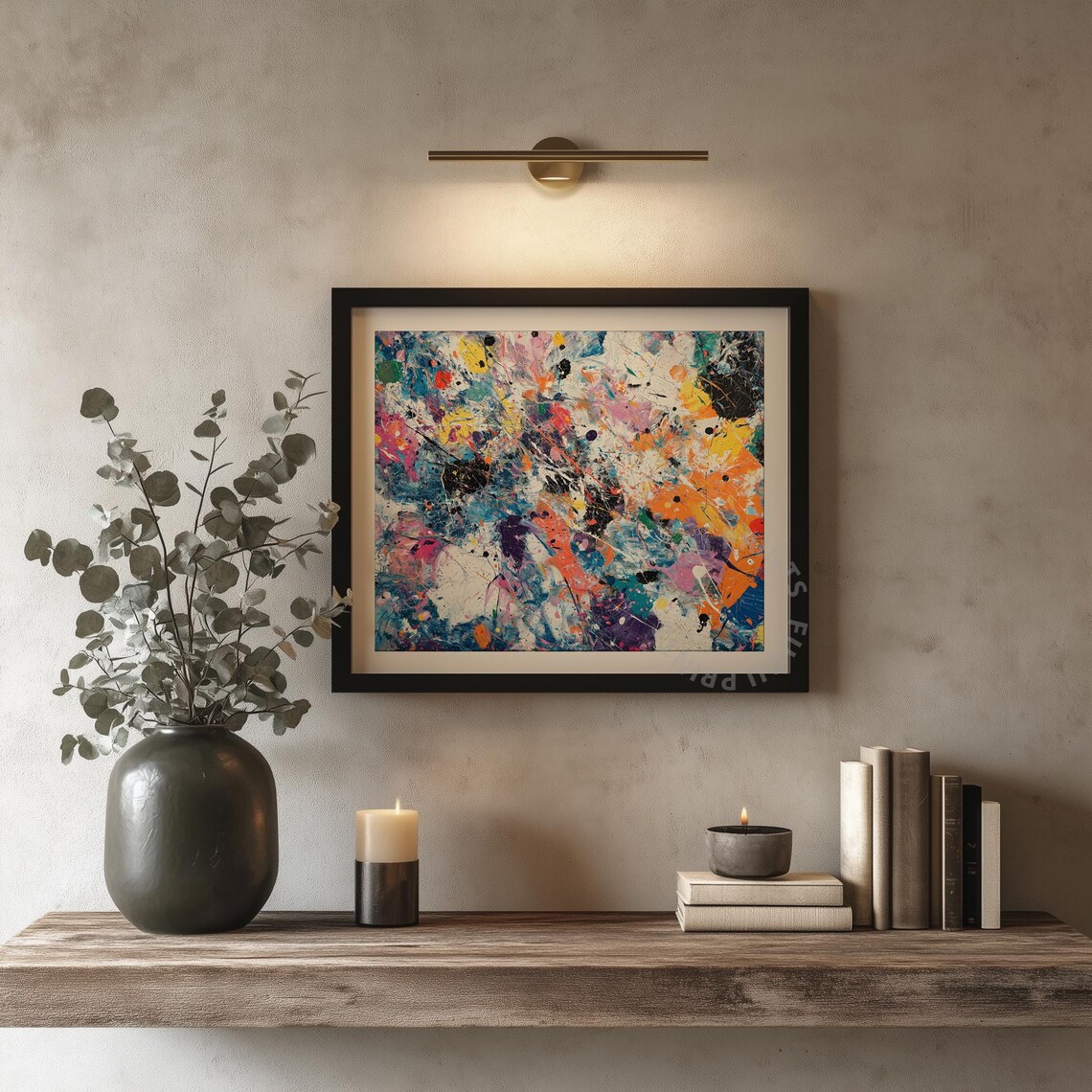 Abstract Expressionism, Colorful Splatter Art Print - Image 4