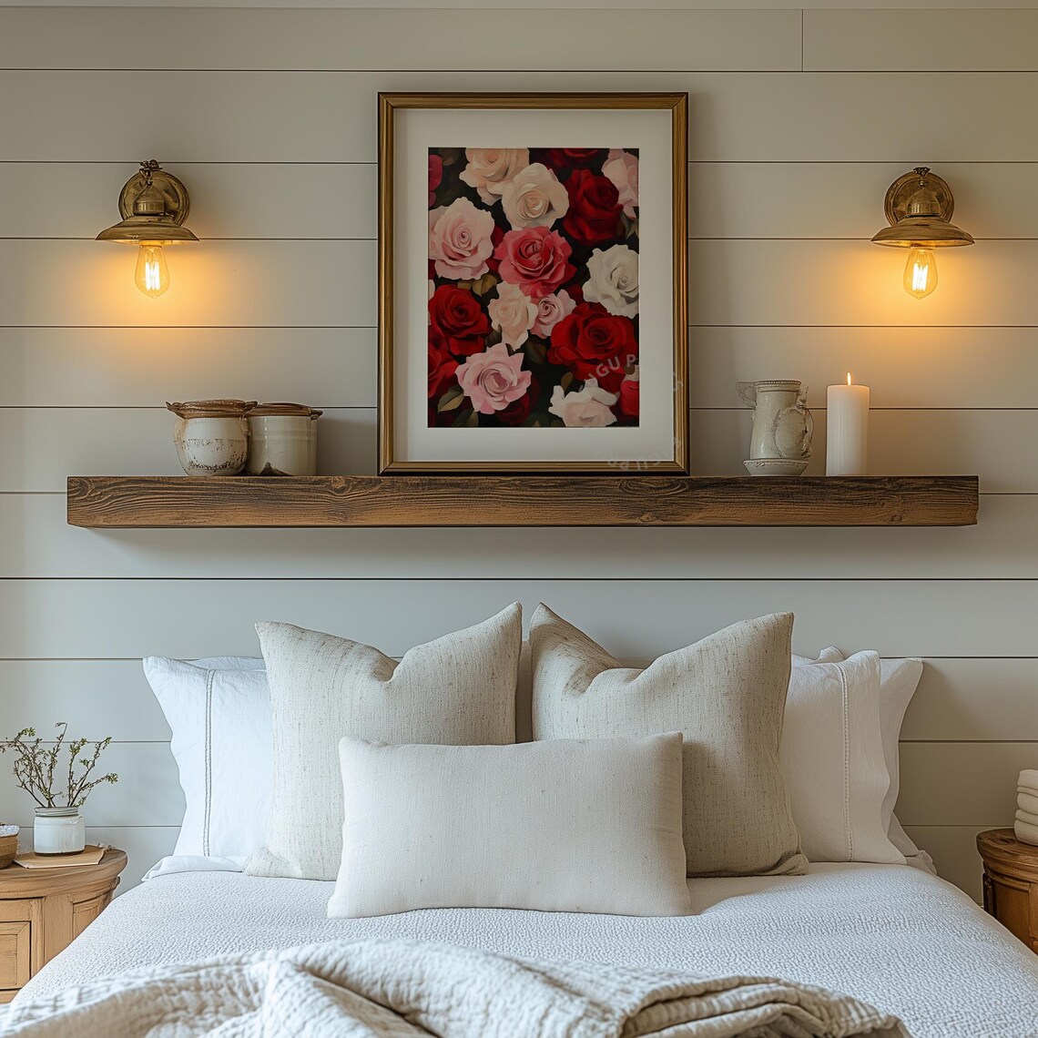 Red Rose Dark Floral Romantic Home Decor - Image 2