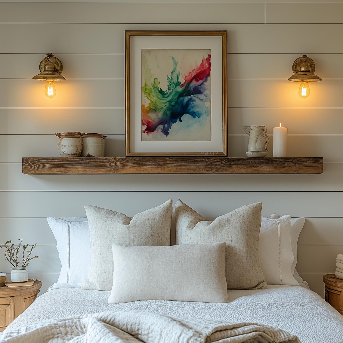 Rainbow Abstract Art Print Fluid Art Modern Home Decor Colorful Wall Art Alcohol Ink Large Format 173 - Image 2