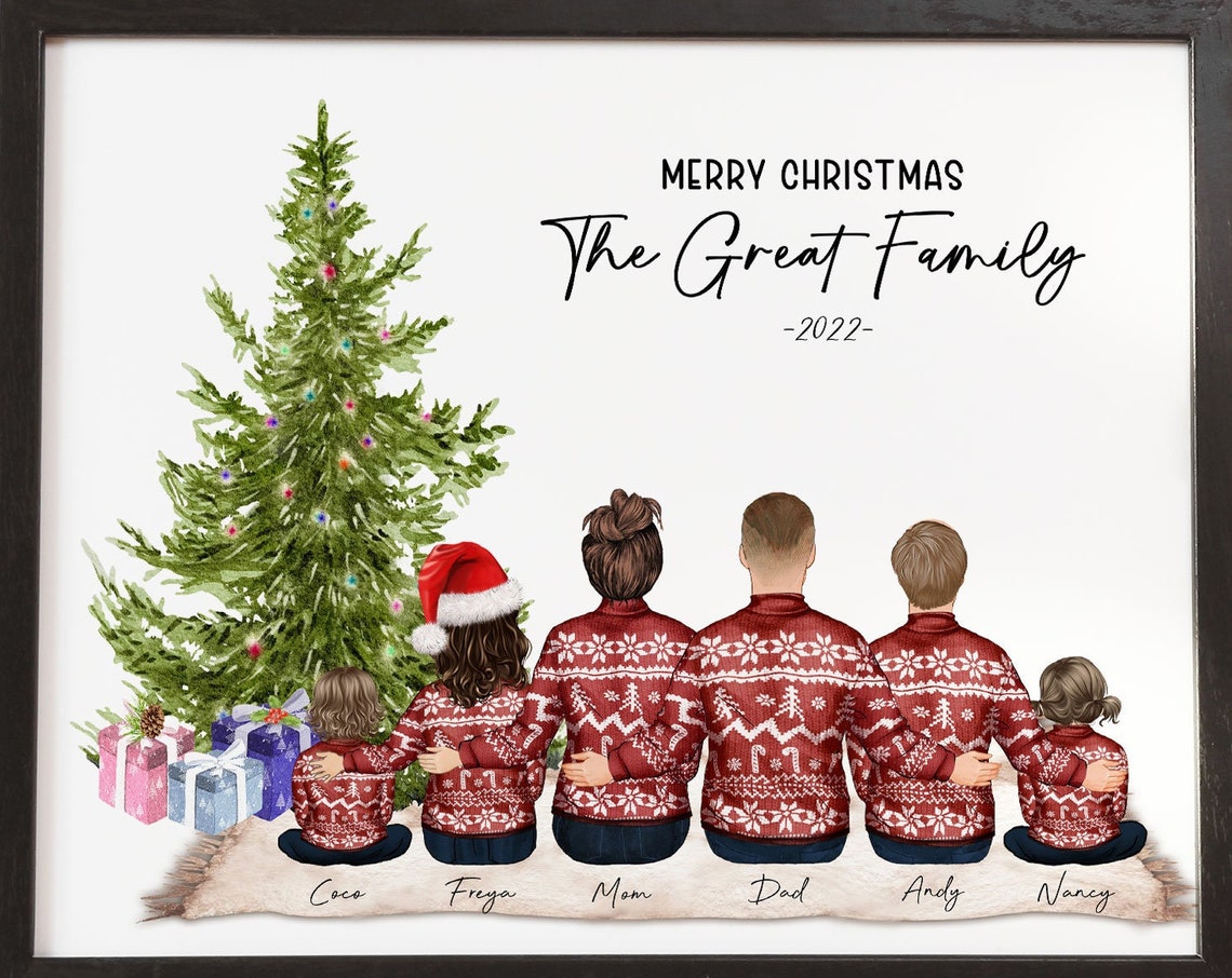 Merry Christmas The Great Family 2022 Sweater Portrait Poster