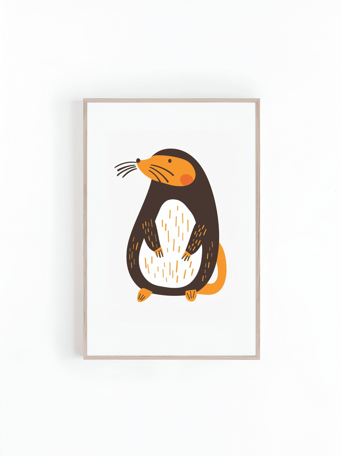 Mole Illustration, Cute Animals Nursery Decor