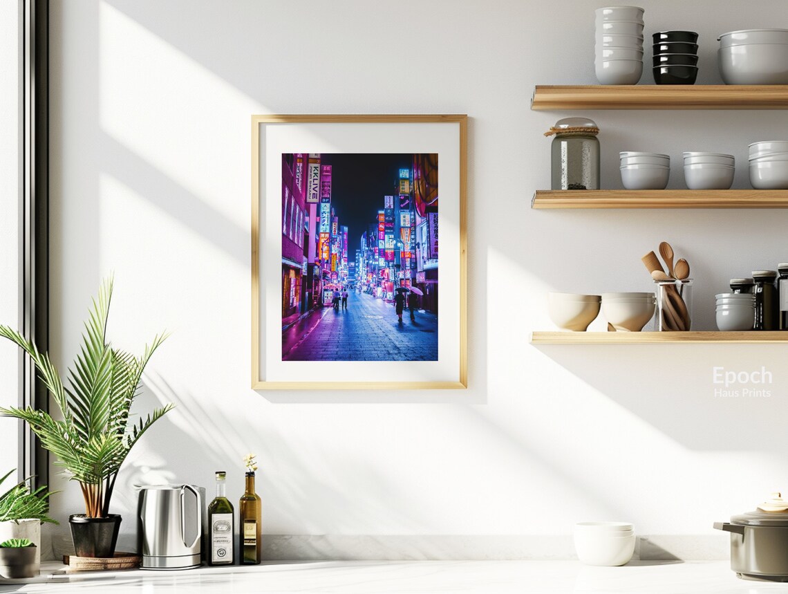 Neon Lights of Shinjuku Tokyo at Night, Japan Travel Poster - Image 2