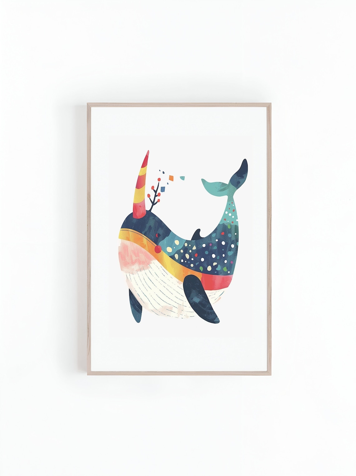 Narwhal Nursery Art Print, Gender Neutral Illustration
