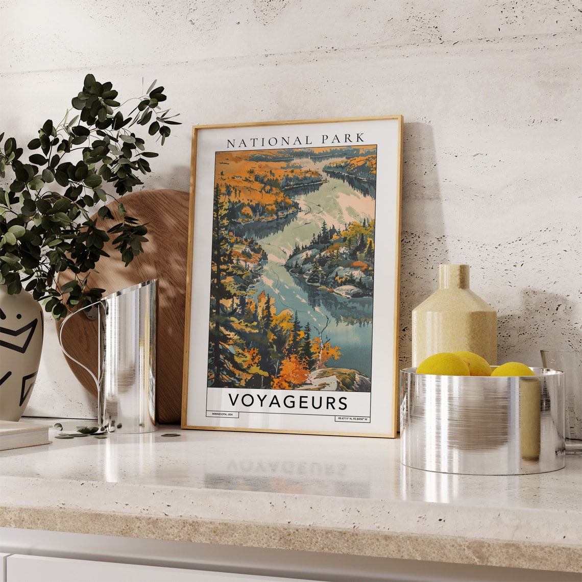 Voyageurs National Park Travel Print Voyageurs Minnesota Travel Poster Voyageurs Park Gift Voyageurs Travel Print Voyageurs Wall Art - Image 2
