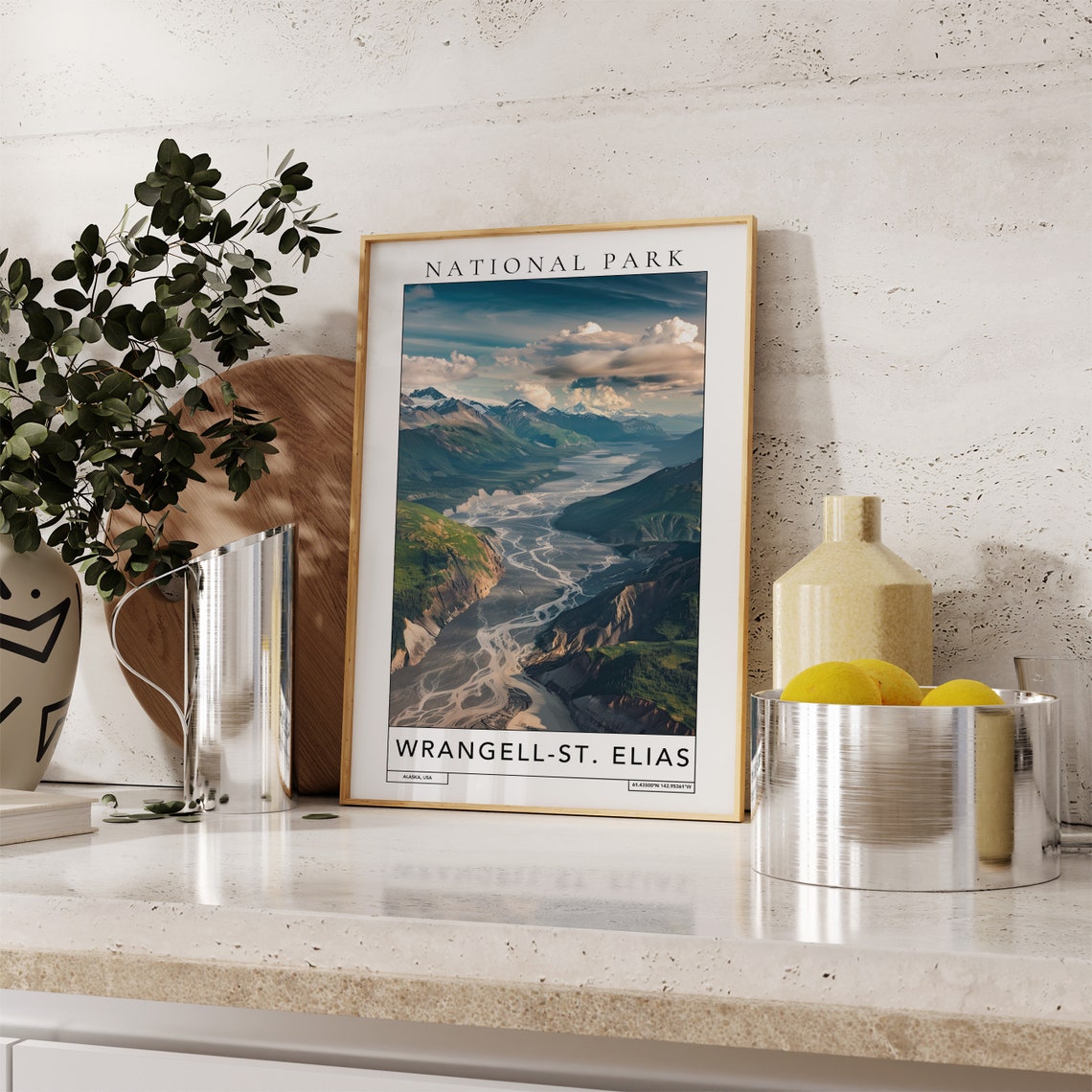 Wrangell St Elias National Park Travel Print St Elias Alaska Travel Poster St Elias Park Gift St Elias Travel Print Wrnagell St Elias - Image 2