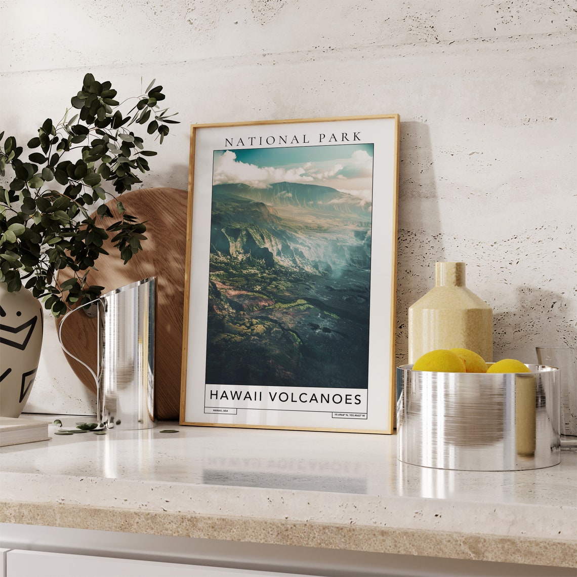 Hawaii Volcanoes National Park Travel Print Hawaii Volcanoes Travel Poster United States Print Travel Print National Park Wall Art - Image 2