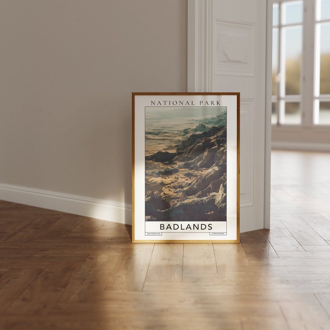 Badlands South Dakota Rugged Rock Formations Vintage Park Poster - Image 3