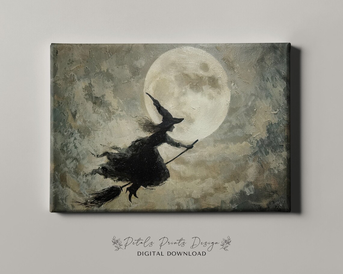 Witchy Halloween Rustic Decor Poster Print - Image 4