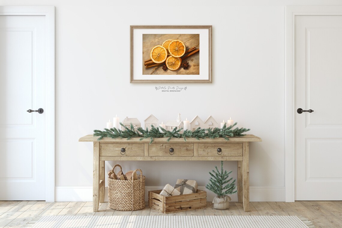 Christmas Wall Decor Rustic Xmas Art Print - Image 2