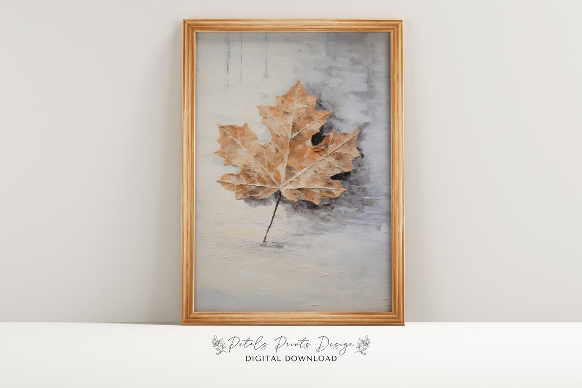 Vintage Christmas Leaf Still Life Art Print