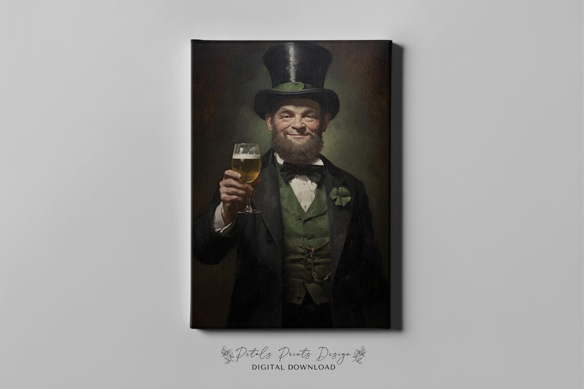 Rustic Clover Wall Art, Irish St. Patrick's Day Art Print - Image 4