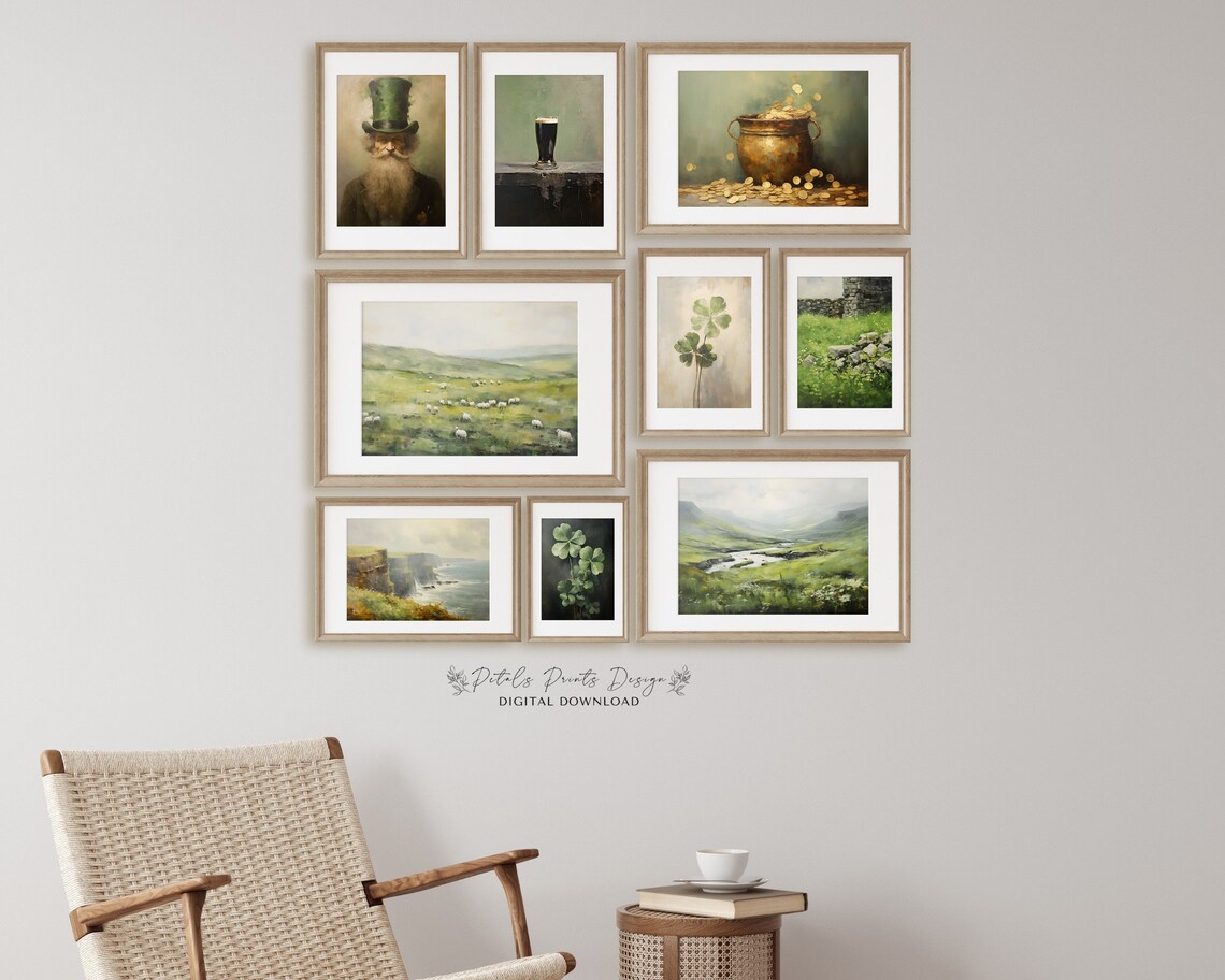 St Patricks Day Rustic Wall Art, Irish Gift Art Print - Image 4