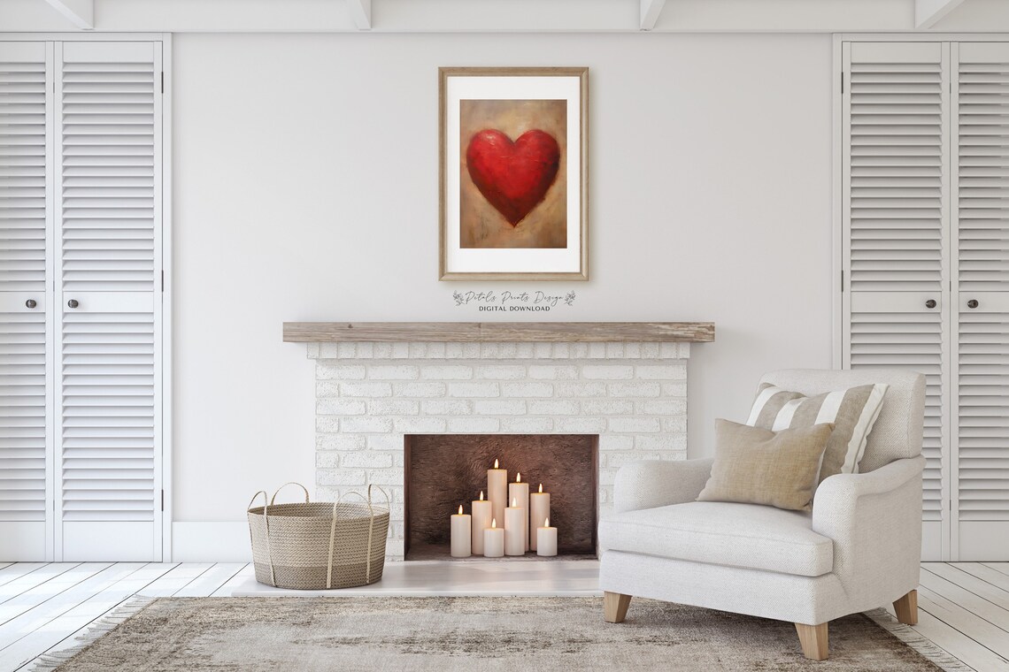 Valentines Day Heart Watercolor Art Print - Image 2