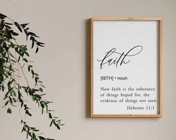 Faith Sign Wall Art Scripture Wall Art Farmhouse Decor Farmhouse Wall Decor Bible Quote Wall Decor