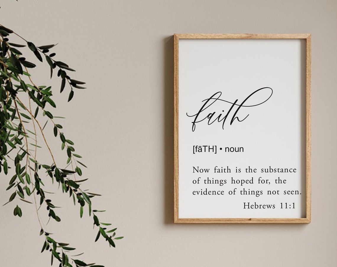 Faith Sign Wall Art Scripture Wall Art Farmhouse Decor Farmhouse Wall Decor Bible Quote Wall Decor