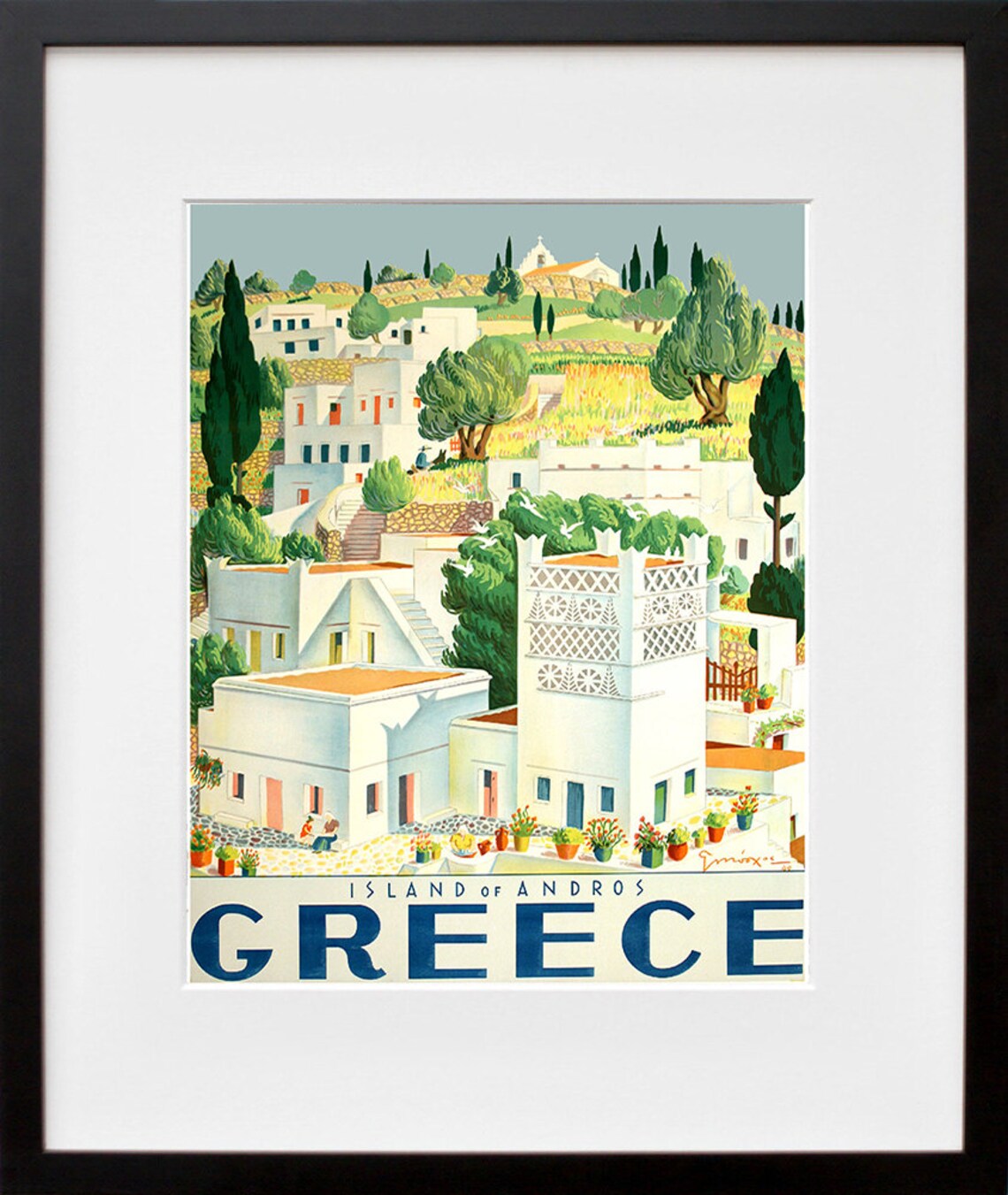 Greece Vintage Travel Poster, Greek Decor Wall Art - Image 2