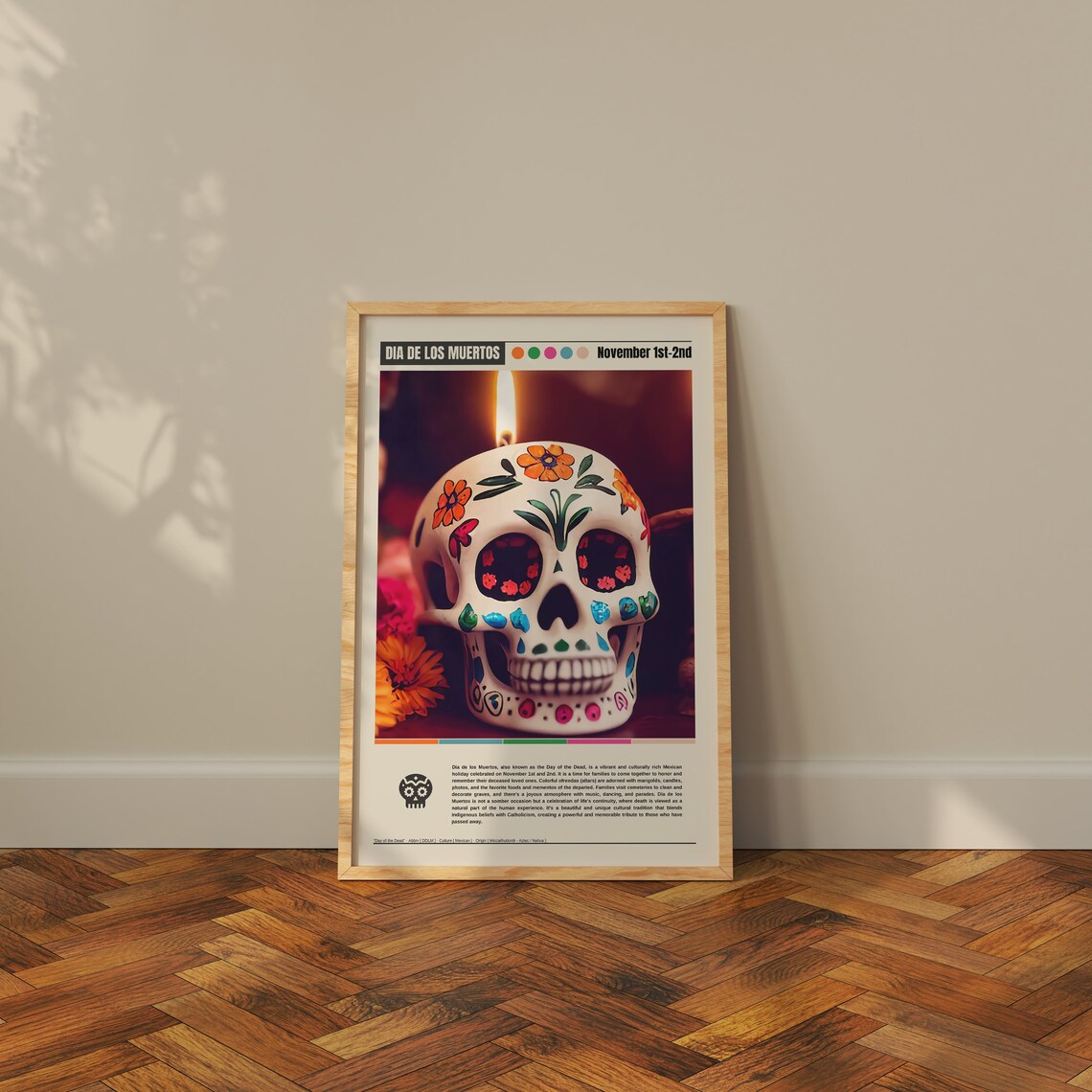 Day Of The Dead Poster, Dia De Muertos Wall Art - Image 3
