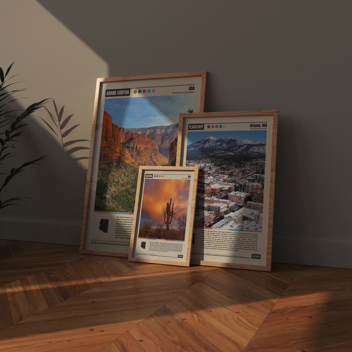 Flagstaff Arizona Snowy San Francisco Peaks Winter Town Poster - Image 4