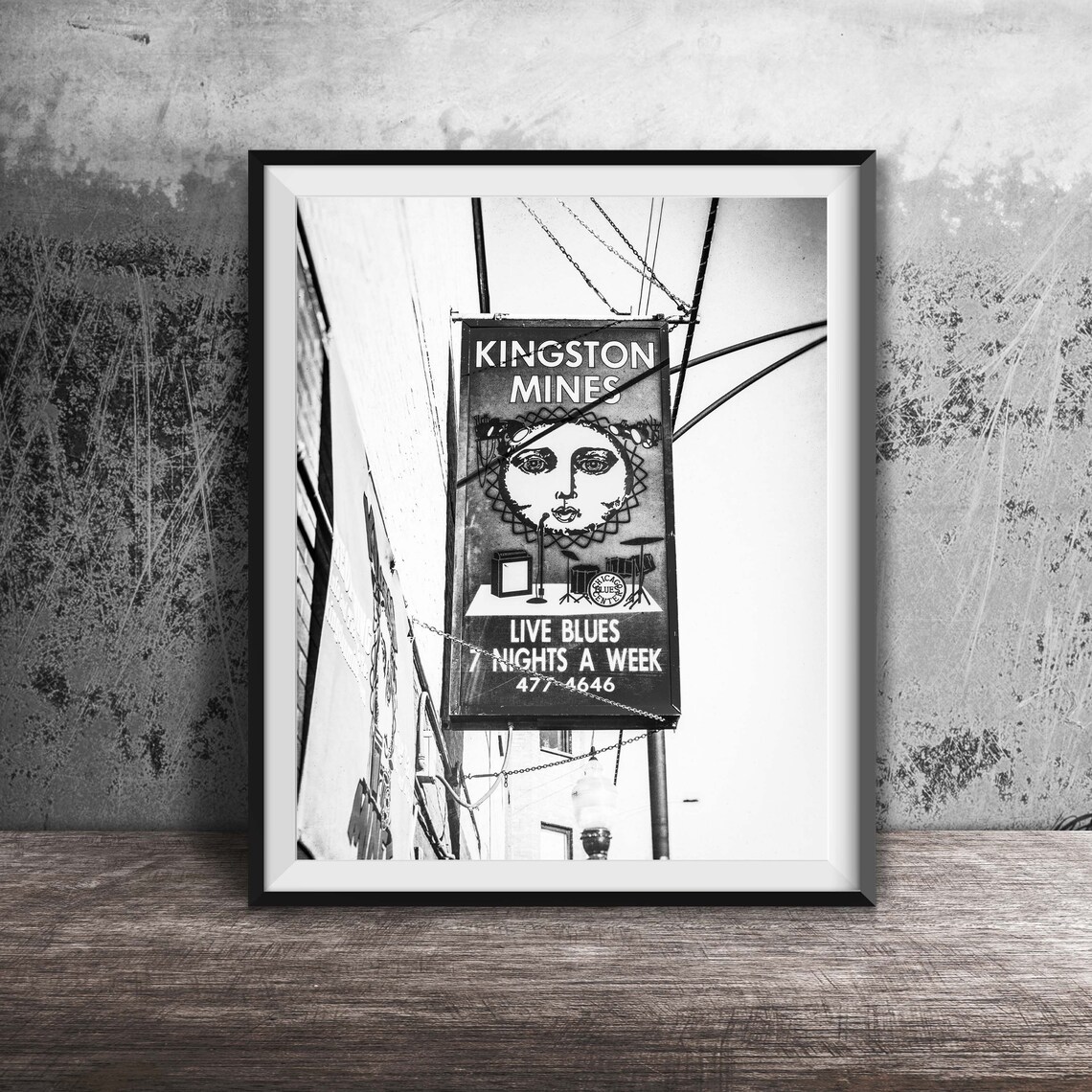Kingston Mines Chicago Sign, Blues Bar Photo Print - Image 3