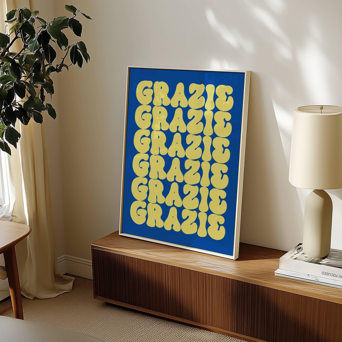 Retro Grazie Mid-Century Modern Typography Art - Image 3