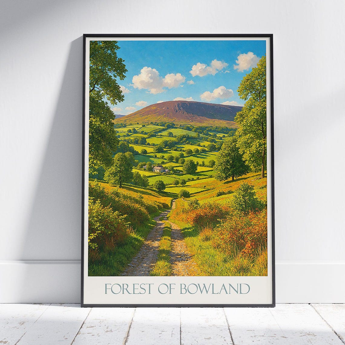 Forest of Bowland Green Valley Path to the Fells Travel Poster