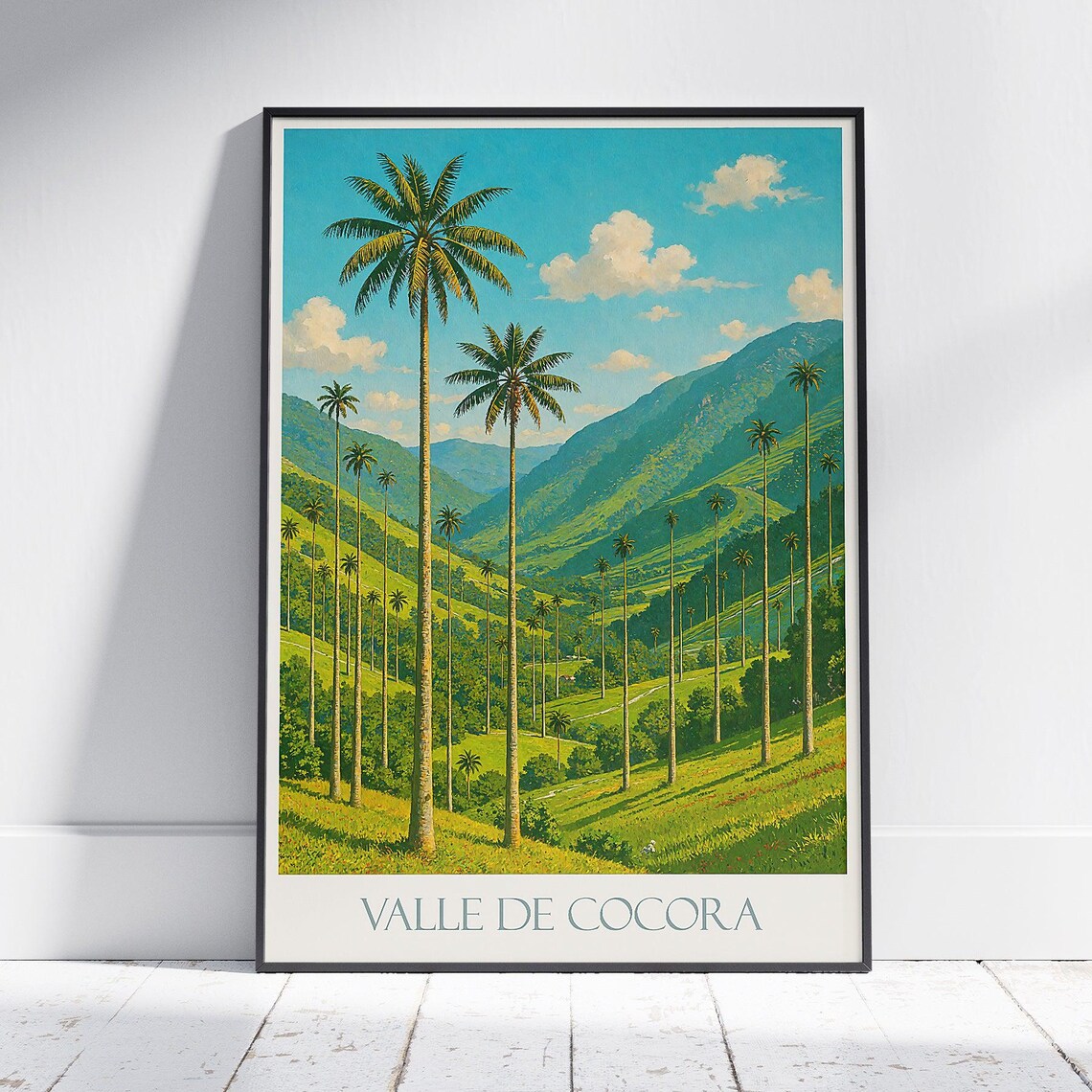 Valle De Cocora Colombia Wax Palm Valley Andes Travel Poster