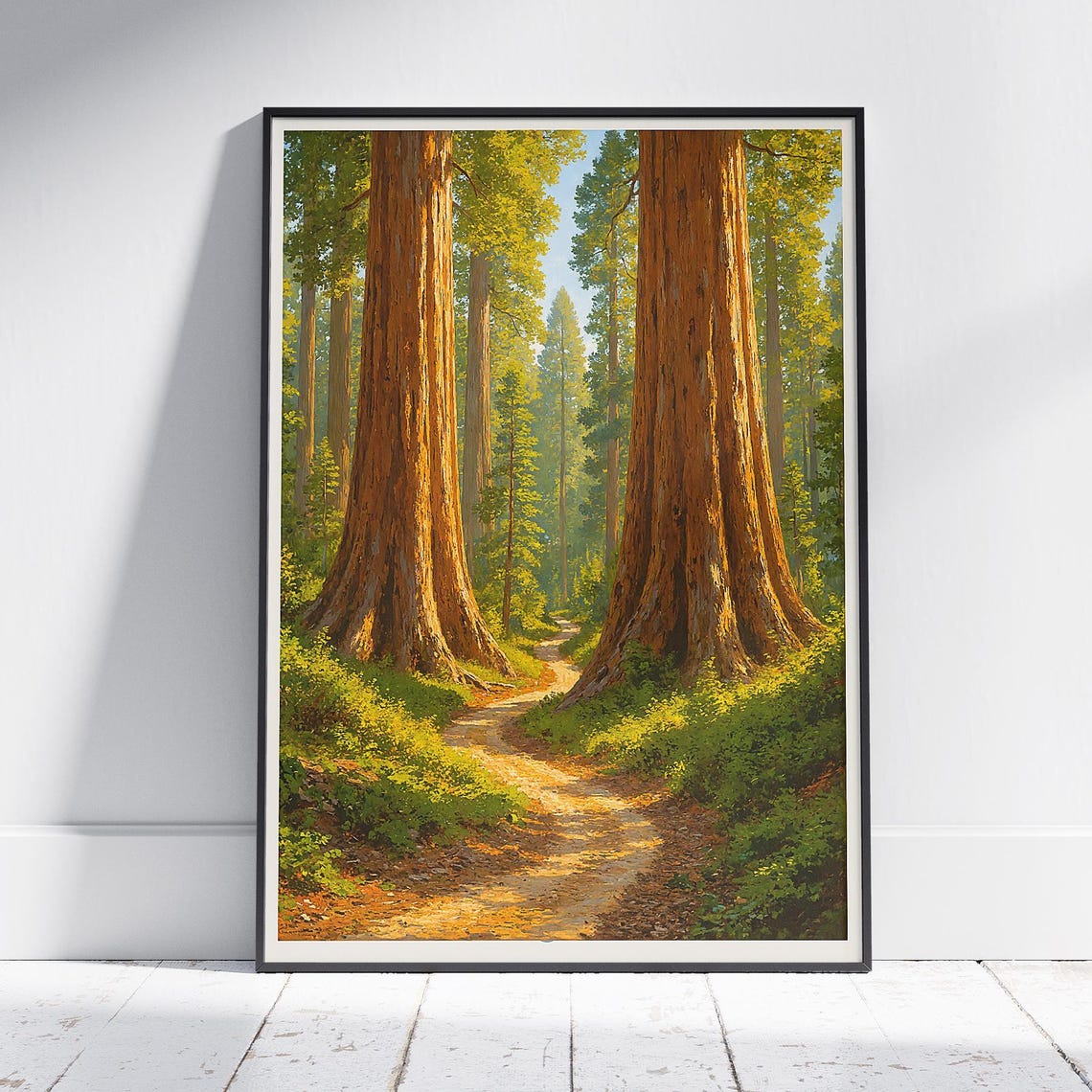 Sequoia National Park Giant Redwood Forest Trail Travel Poster