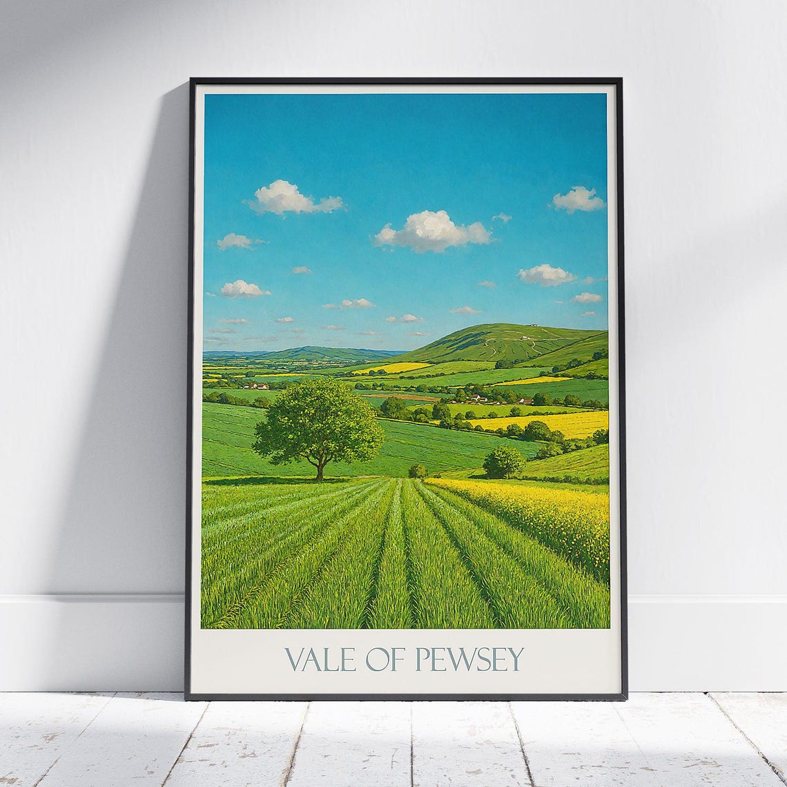 Vale of Pewsey England Green Countryside Landscape Art Poster