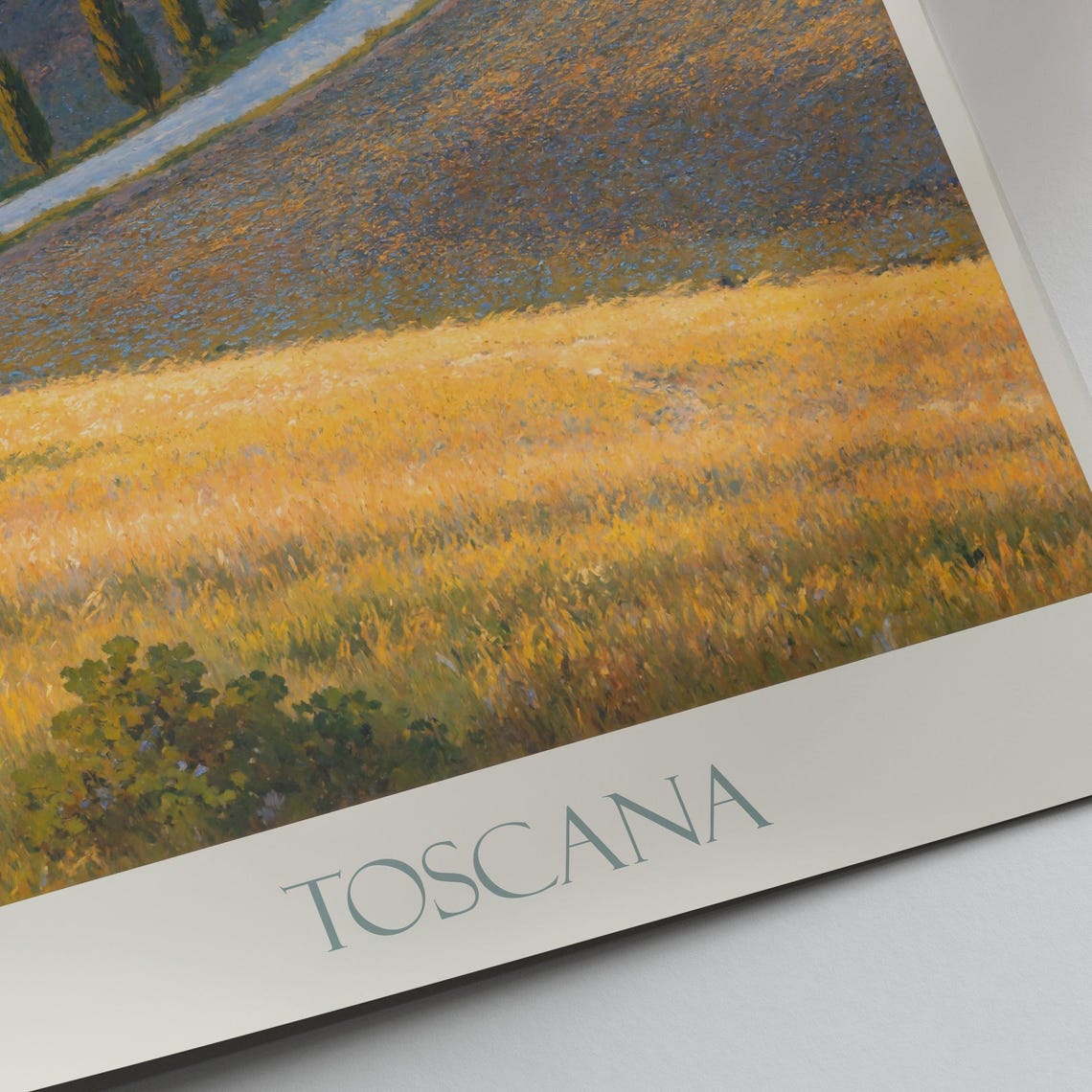 Toscana Italy Winding Cypress Lane Farmhouse Golden Fields Poster - Image 4