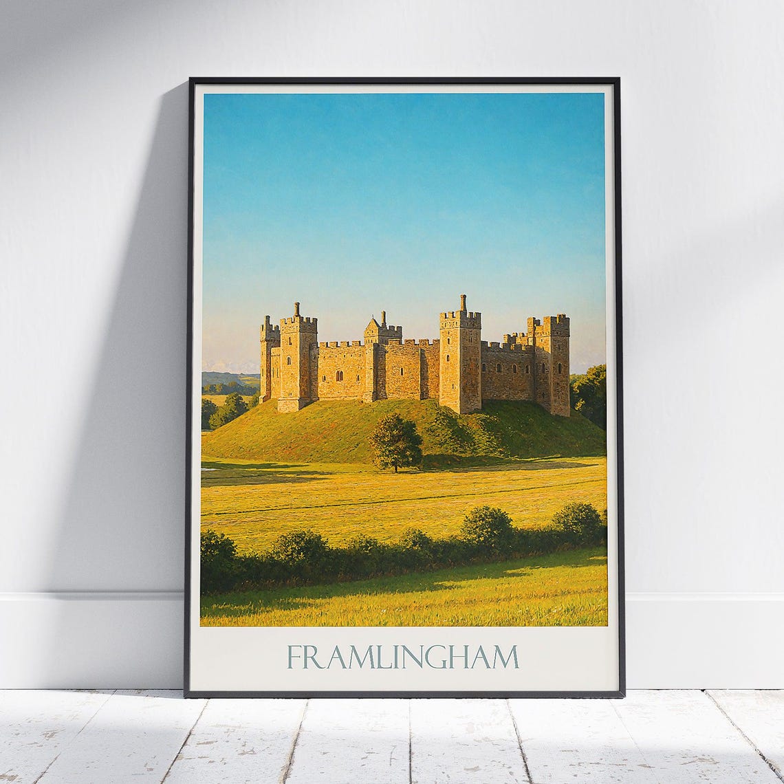 Framlingham Castle Suffolk Medieval Fortress Golden Hour Poster