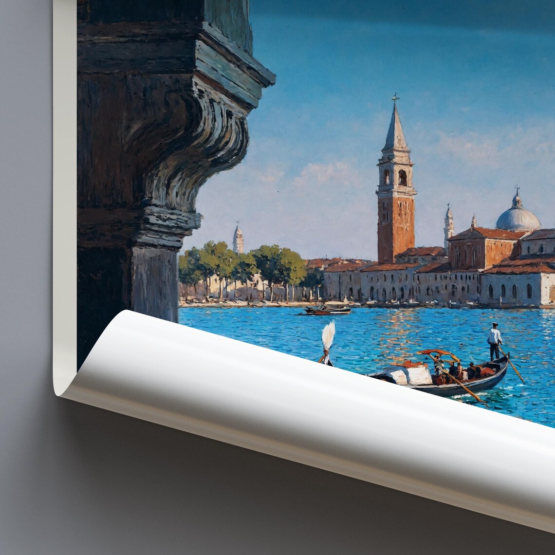 Venice Italy Gondola Lagoon Archway View Vintage Travel Poster - Image 4