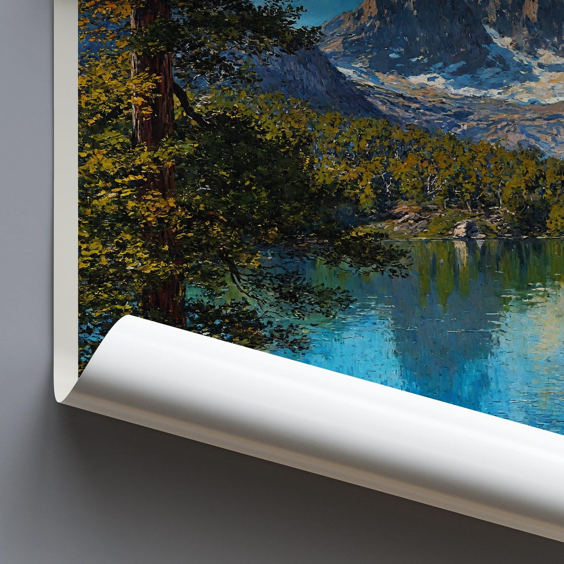 Valle d'Aosta Alpine Lake Pine Forest Peaks Italy Travel Poster - Image 3