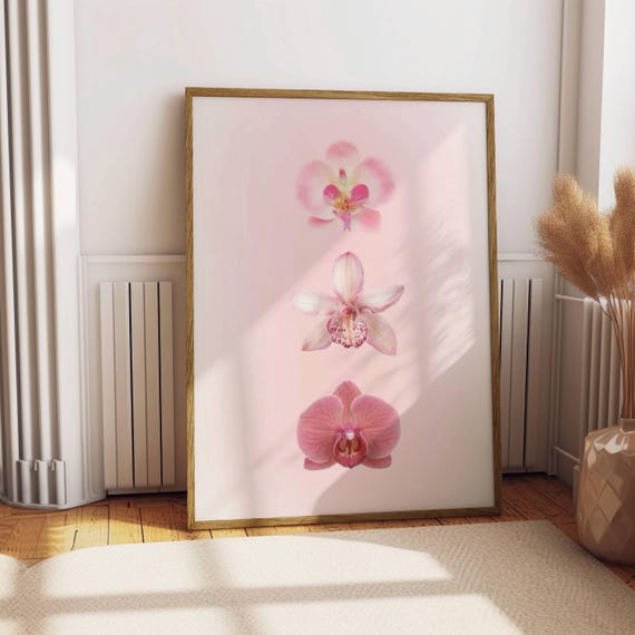 Hibiscus Flower Hawaiian Print Aloha Lily Floral Artwork Decor Wall Art Retro Art Print Preppy Room Decor Pink Flower Hawaiian Poster
