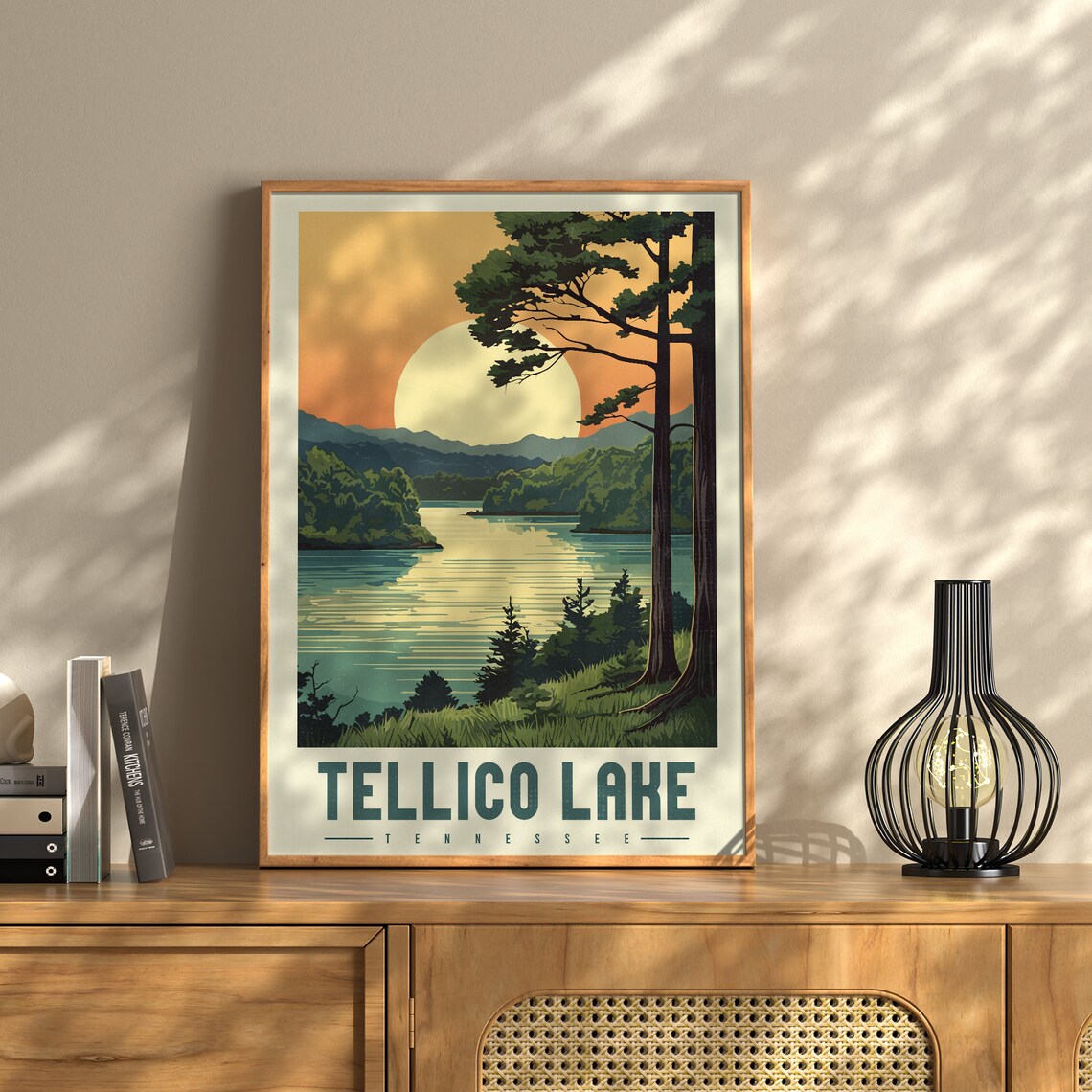 Tellico Lake Tennessee Vintage Travel Poster