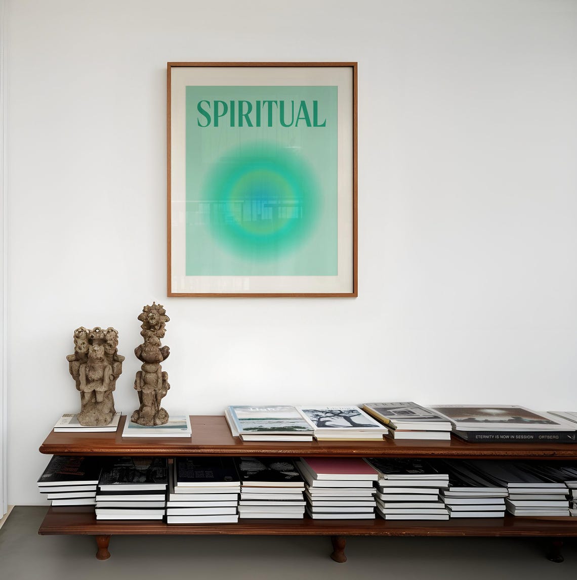 Spiritual in Green Aura Typography Gradient Calm Mindfulness Poster - Image 3
