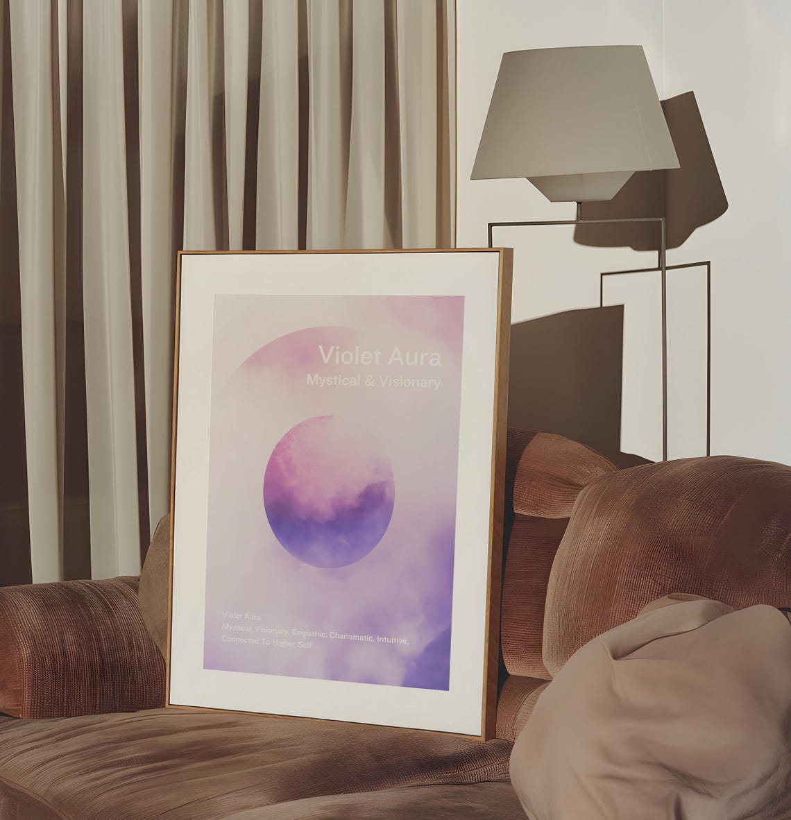 Violet Aura Mystical and Visionary Dreamy Mist Spiritual Wall Poster - Image 3