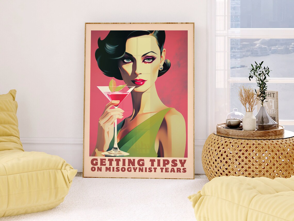 Retro Feminist Print, Burn the Patriarchy Poster - Image 3