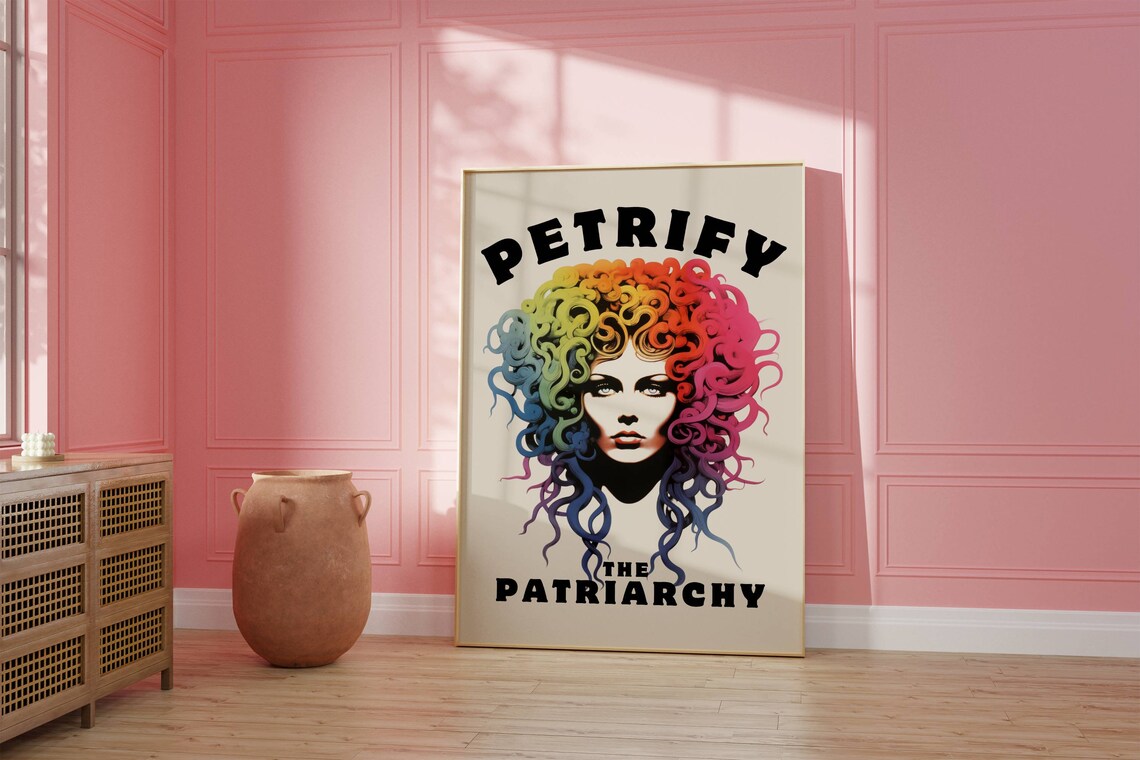 Medusa Feminist Art Print, Smash the Patriarchy - Image 2