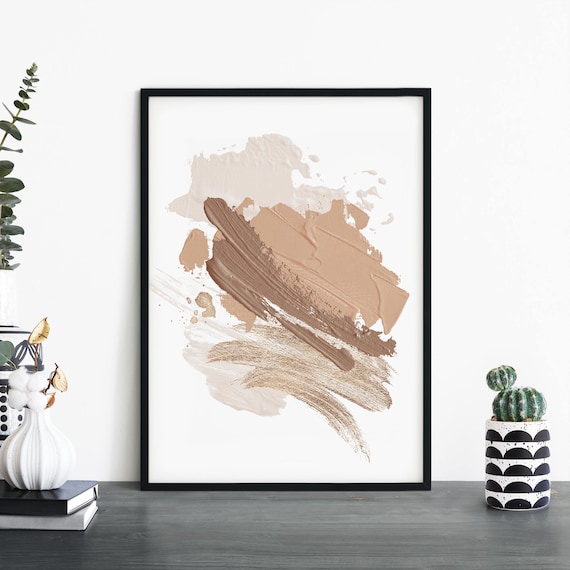 Neutral Abstract Print Wall Art 4x6 5x7 A4 A3 A2 A1