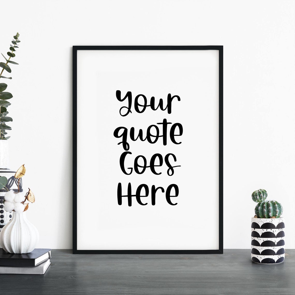 Custom Quote Script Typography Personalized Minimalist Gift Print