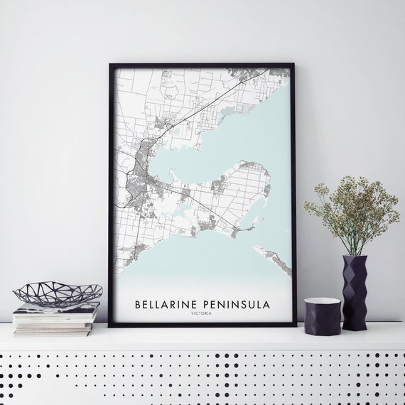 Bellarine Peninsula Victoria Australia City Map Print