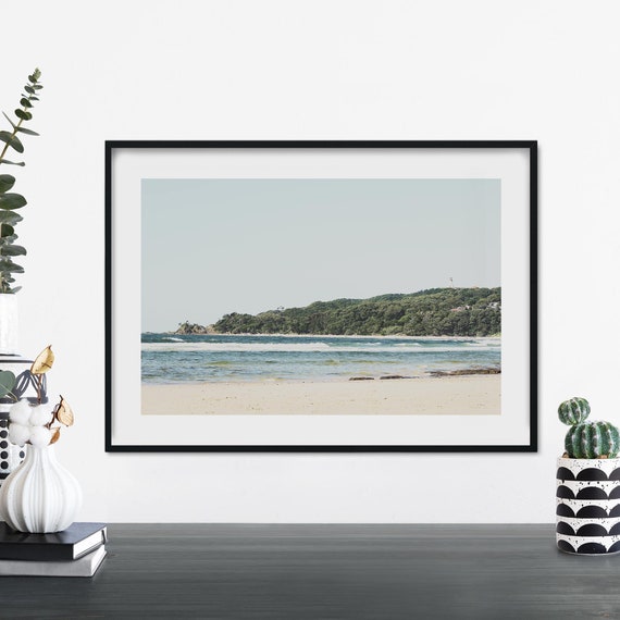 Byron Bay Shoreline Australia Print Wall Art A4 A3 A2 A1