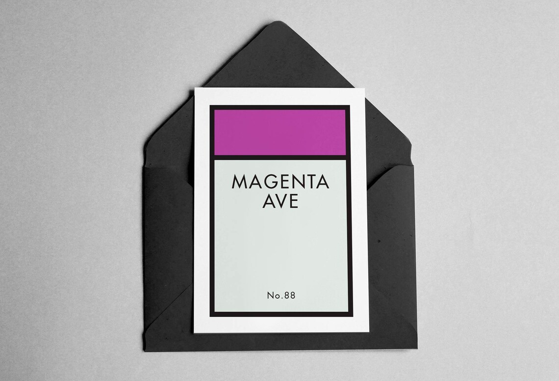 Personalized Monopolystyle Housewarming Card Art Print