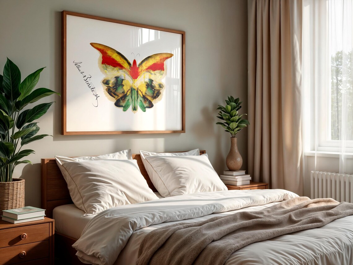 Yellow Butterfly Print, Vintage Botanical Art - Image 5