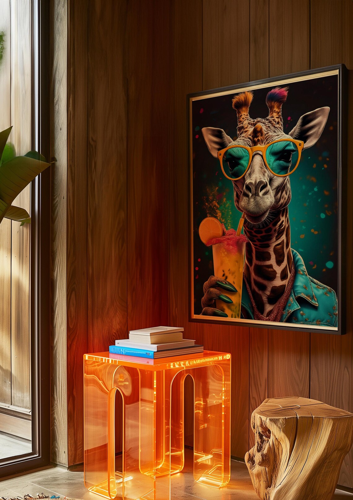 Funky Giraffe Pop Art Poster, Retro Safari Decor - Image 5