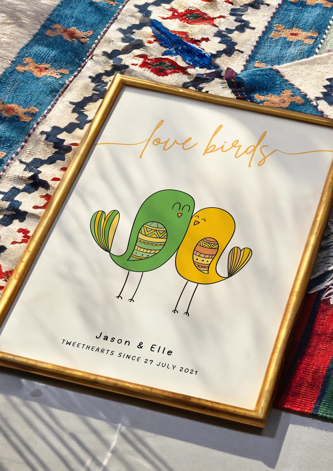 Custom Love Birds Artwork, Romantic Office Decor - Image 4