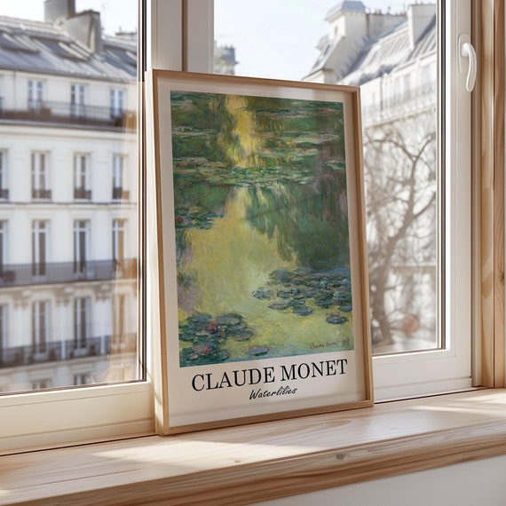Claude Monet Waterlilies Print Impressionist Garden Art Tranquil Pond Artwork Poster For Elegant Wall Decor Nature Inspired