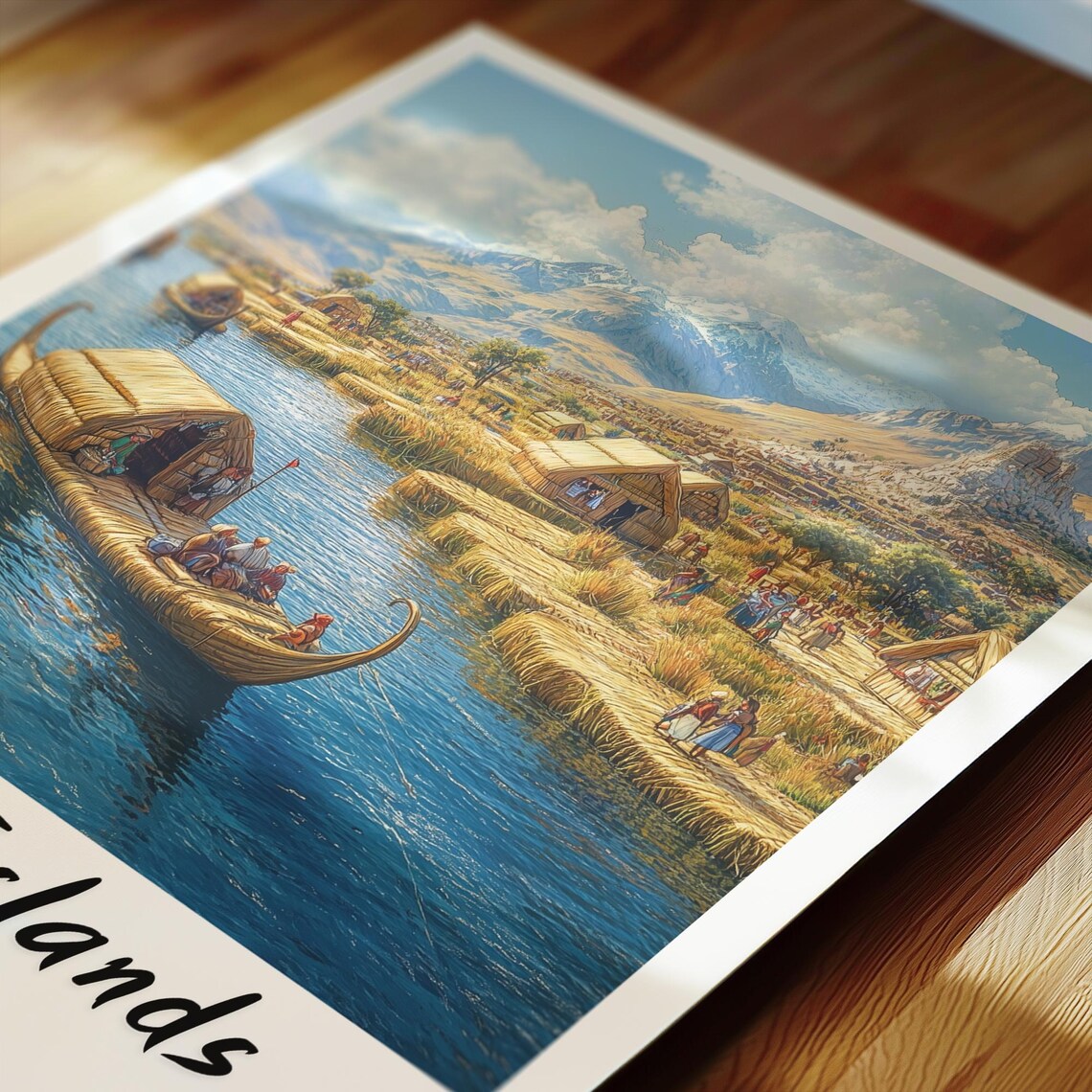 Uros Islands Travel Poster, Peru Illustration - Image 2